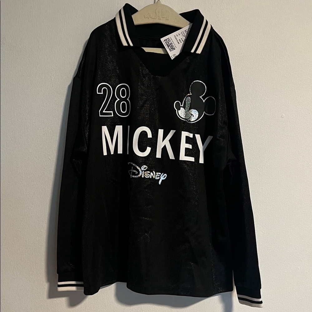 Disney Black Mickey Kids Jersey - Picture 2 of 8